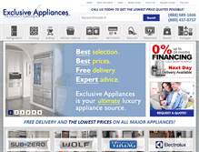 Tablet Screenshot of exclusiveappliances.com